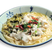 Basa Fish and Pickled Vegetable Noodle Soup with Egg 酸菜鱼面