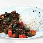Beef with Two Colour Fresh Chilli and Rice 双椒牛肉饭  3辣