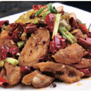 Crunchy and Crispy Large Intestines 干煸肥肠  2-4个辣