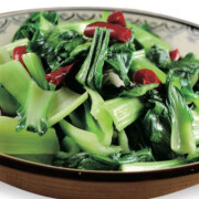 Shanghai Cabbage with Dry Chilli 炝炒上海青   1个辣
