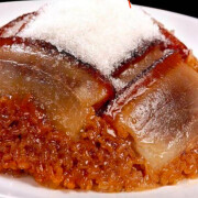 Steamed Sweet Sticky Rice and Pork Belly with Sugar 甜烧白 