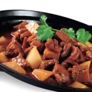 Stewed Beef with Dry Bamboo and Potato 烟熏竹笋土豆烧牛肉 1个辣